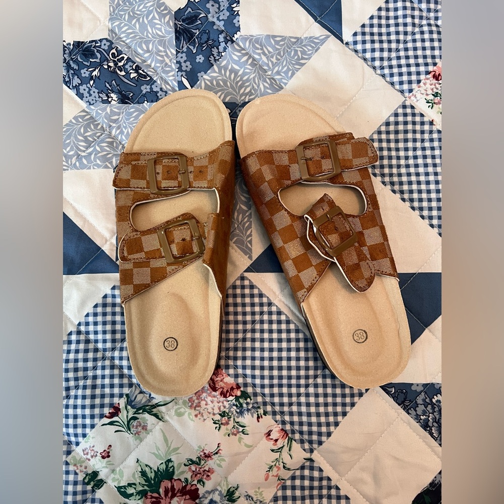 Checkered Sandals